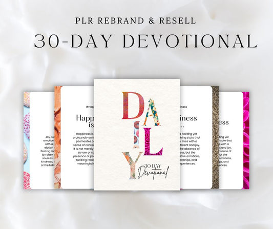 "30 Day Daily Devotional" PLR Canva Template