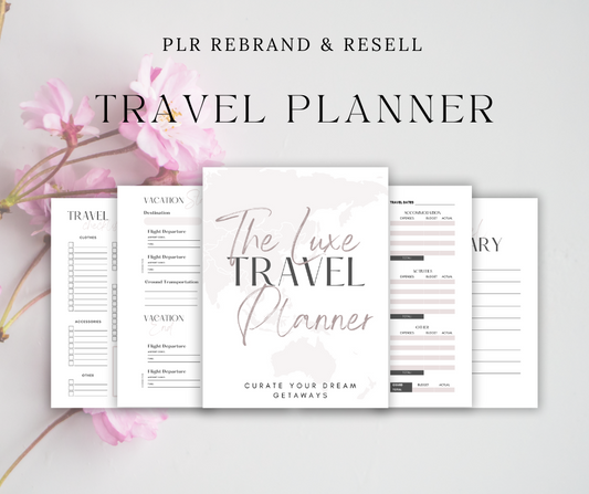 "The Luxe Travel Planner" PLR Canva Template