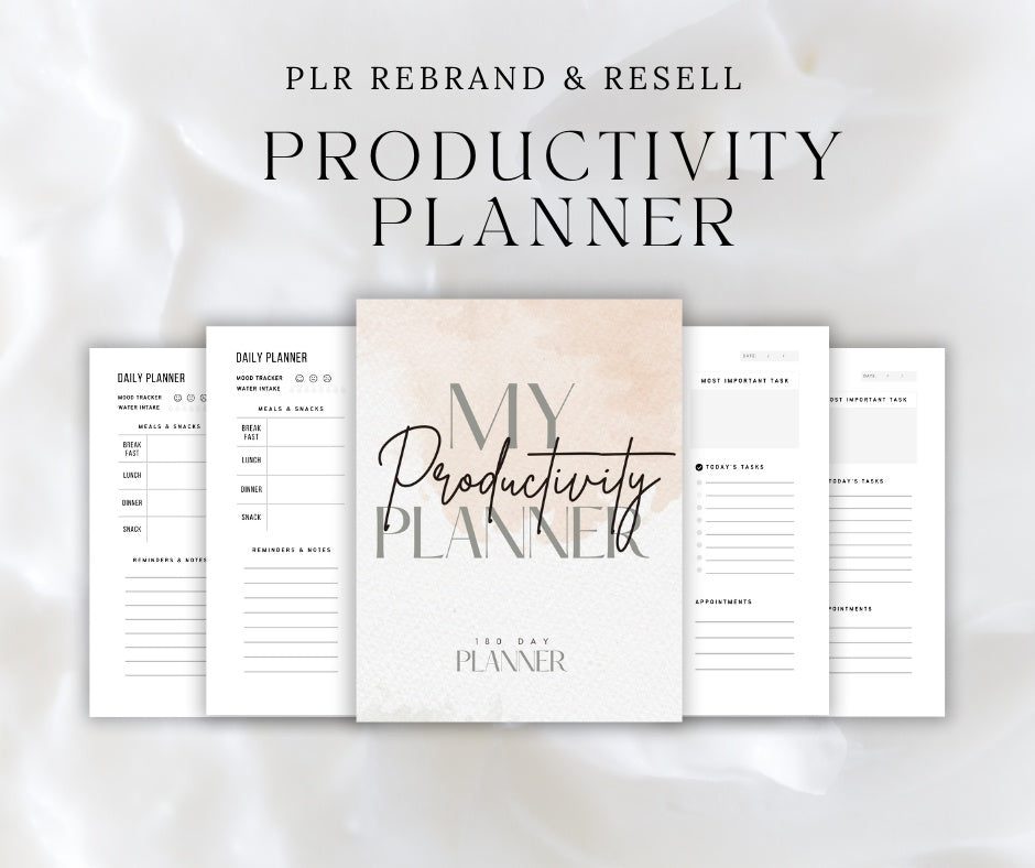 "My Productivity Planner" PLR Canva Template