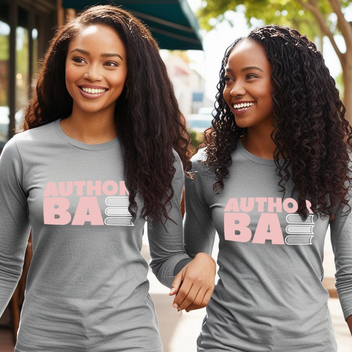 "Author Bae" Gray Long Sleeve Shirt