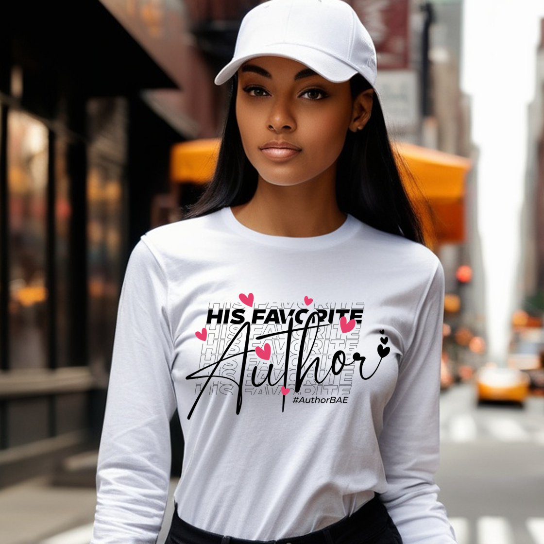 "His Favorite Author" Long Sleeve Tee