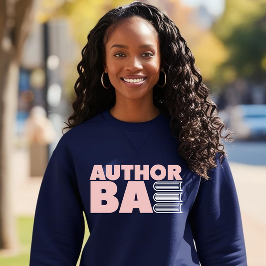 "Author Bae" Navy Long Sleeve Shirt